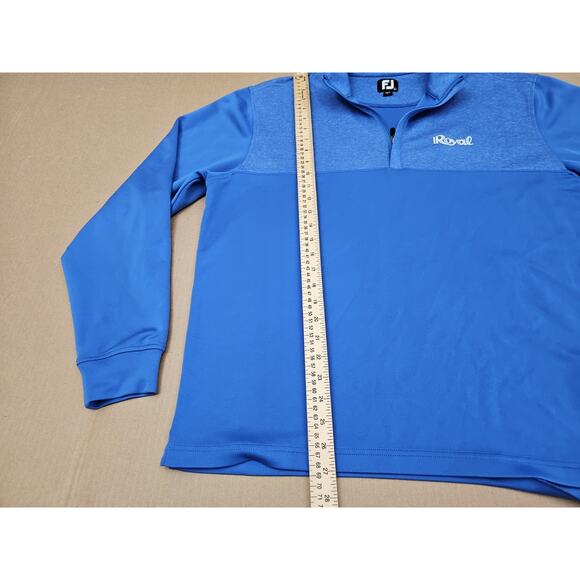 FootJoy Vest Mens Large Heather Yoke Blue 1/2 Zip Pullover Golf Outdoors - Picture 12 of 16